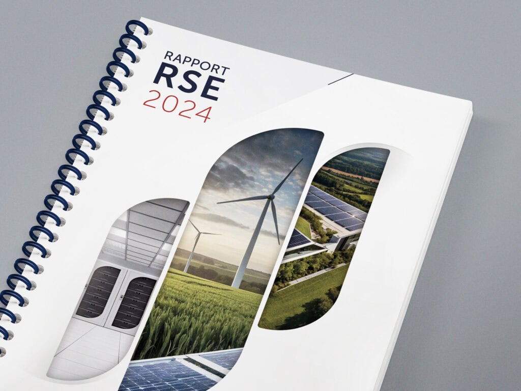 Couverture d'un rapport RSE pour une entreprise de datacenters